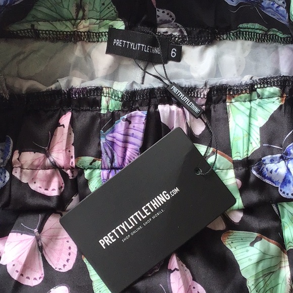 PLT Butterfly Satin Shorts - Picture 5 of 8